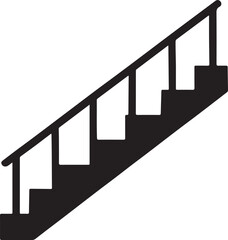 Stair vector illustrator in isolated background.