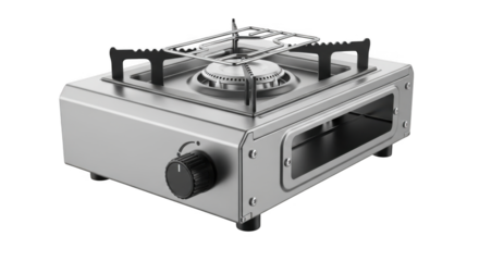 Compact Portable Gas Stove with Adjustable Flame and Built-in Storage for Outdoor Cooking and Camping Adventures
