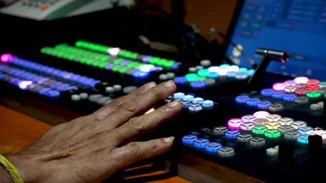 Controlling the television PCR switcher panel 1