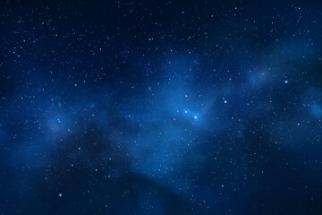 Naklejka premium Starry Night Sky, Deep Blue Space with Stars and Nebula.