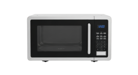 Modern Countertop Microwave Oven with Digital Display and Push-Button Controls Perfect for Kitchen Use