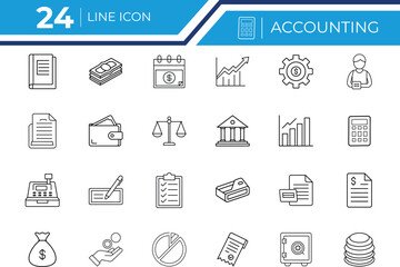 Accounting Outline Icon Vector Design