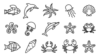 Set of hand drawn illustrations of wild animals including lion, tiger, elephant, giraffe, zebra, deer, bear, wolf, fox, rhino, hippo, monkey, and eagle in detailed vintage sketch style vector artwork.