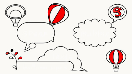 Communication Icons and Speech Bubbles Collection