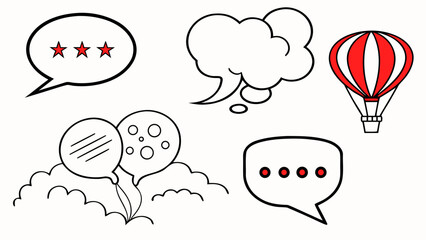 Communication Icons and Speech Bubbles Collection