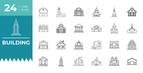 Building Outline Icon City Design