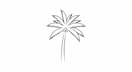 Minimalist Palm Tree Illustration