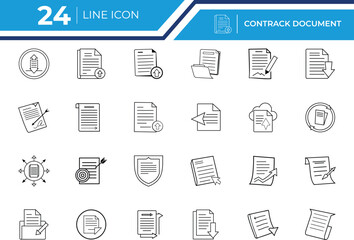 Contract Document Icon Agreement Vector