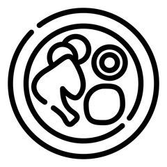 Vector Illustration of Fried Chicken Dish