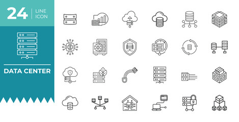 Data Center Icon Technology Server Vector