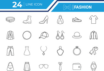 Fashion Outline Icon Graphic Design