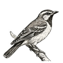 bird isolated on white background