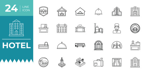 Hotel Icon Hospitality Vector Illustration