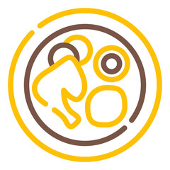 Vector Illustration of Fried Chicken Dish