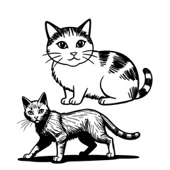 vector illustration of a cat
