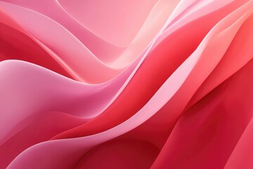 Abstract flowing pink and red shapes