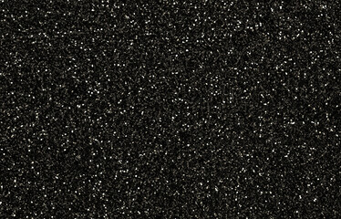 Black glitter texture background with sparkling particles
