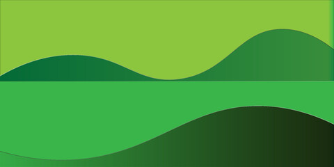 Abstract green banner background. Graphic design banner pattern background template with dynamic curve shapes