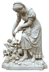 PNG Rococo Gardener statue architecture sculpture fountain.