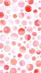 A vibrant array of watercolor circles in various sizes and hues, gracefully scattered across a clean white background, creating a playful and artistic vibe.