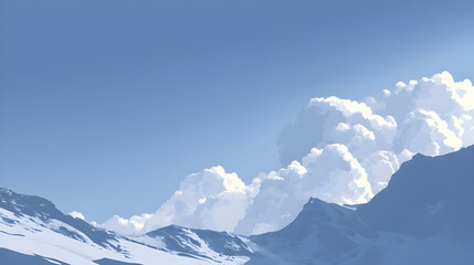 snow covered mountains
