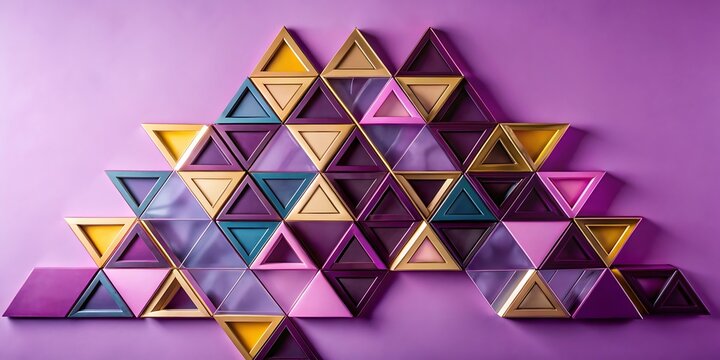 abstract blue background with triangles and rectangle shapes layered in contemporary modern art design