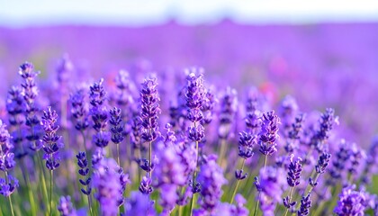Naklejka premium Lavender field in bloom