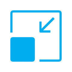 Downsize minimize scale colored icon