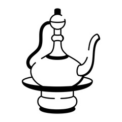 A doodle style icon representing an ewer


