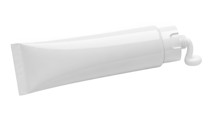 Blank White Cosmetic Tube Packaging Dispensing Cream Sample Product Mockup for Beauty Skincare Personal Care Applications