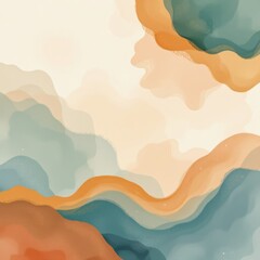 Abstract Watercolor Landscape Background