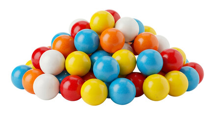 Colorful gumballs, white background isolated