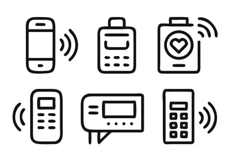 Comprehensive collection of payment related symbols with adaptable stroke thickness for diverse digital and print applications