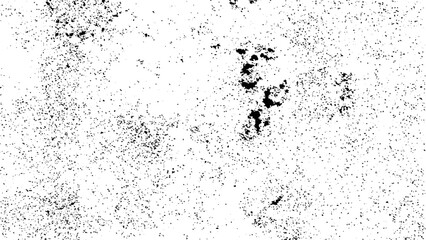 Rough black and white texture vector. Distressed overlay texture. Rough, scratch, splatter grunge pattern design brush strokes. 