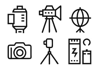 Comprehensive photography equipment collection featuring a digital single lens reflex camera and related accessories for visual storytelling and creative projects