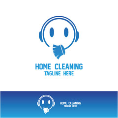 Home Cleaning Services Logo Design Vector