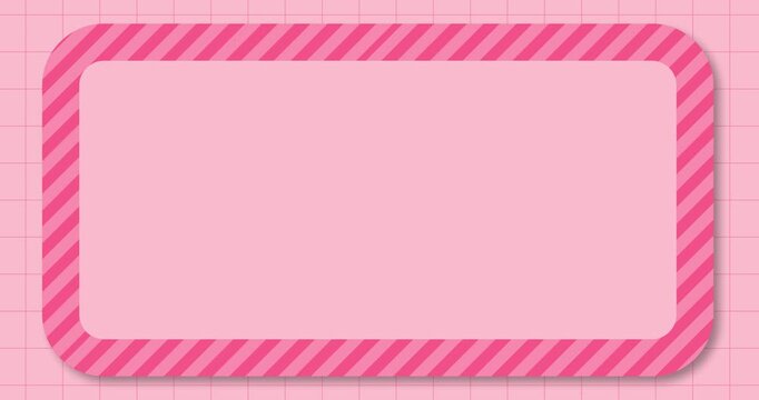 Animation frame border line strip pink repeat