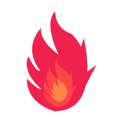 Vibrant stylized flame graphic design with bold colors and smooth curves for creative projects