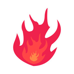 Vibrant flame illustration symbolizing energy and passion against a clean background