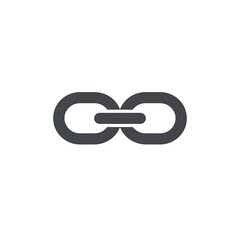 Icon of interconnected chain links symbolizing connection, security, and digital relationships