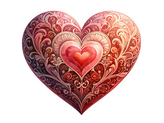 red heart on white background