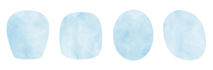 水彩で描いたシンプルなフレームイラストセット