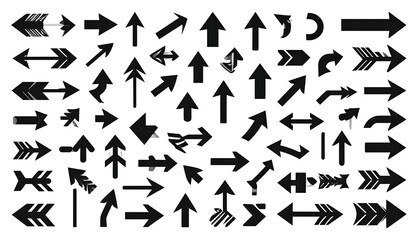 Arrow Icon Set, Digital Design, White Background