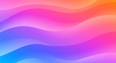 Smooth blue and purple waves flow in an abstract pattern, creating a vibrant, colorful background