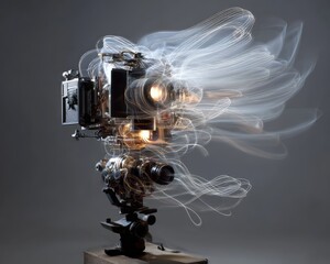 Obraz premium A detailed still life of a vintage camera.