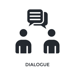 Dialogue Icon Glyph Style. Vector Illustration For Graphic Design