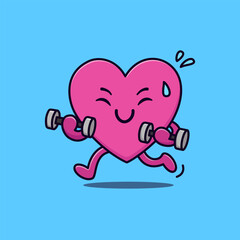 Hearth Weightlifthing Illustration