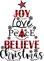 Christmas tree shape with wordings design isolated 2026