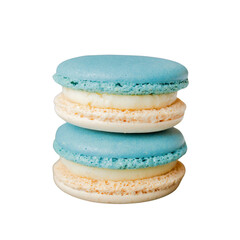 Sweet Macarons: Two delightful stacks of vibrant, pastel-colored macarons rest in this image. A confectionary dream for dessert enthusiasts!