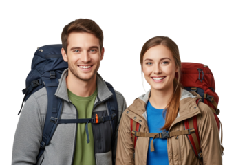 Outdoor Travelers with Backpacks